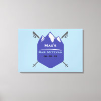 SKIING Bar Bat Mitzvah Memory Sign-In Board