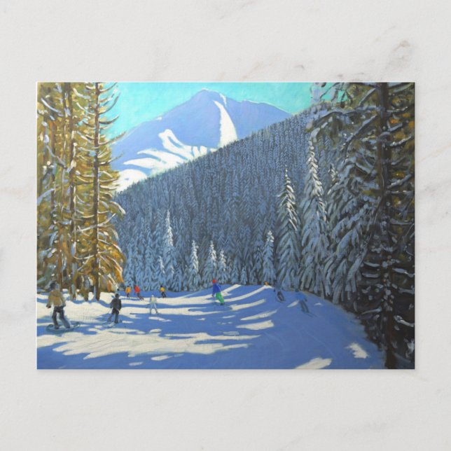 Skiing Beauregard La Clusaz 2012 Postcard (Front)