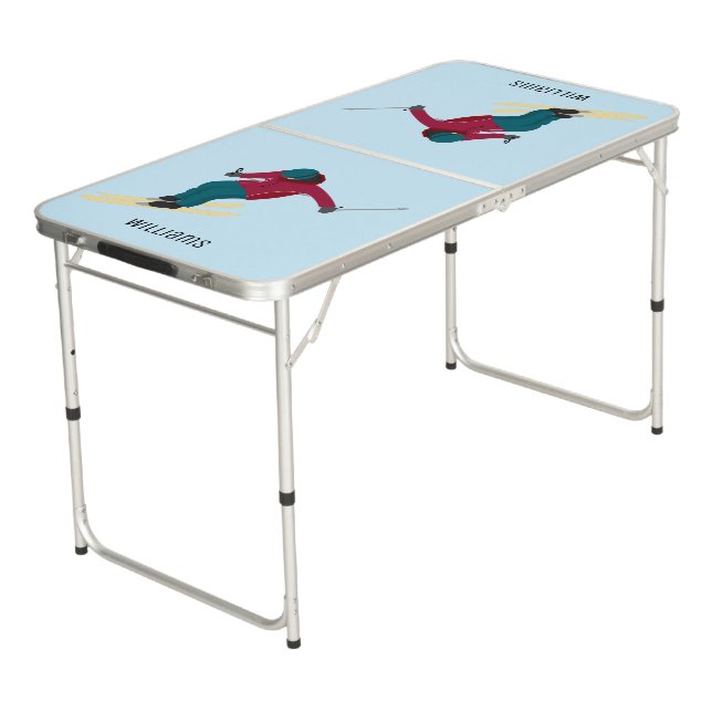 Skiing Beer Pong Table (Angled)