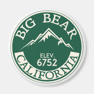 Skiing Big Bear Lake California Ski Hiking Magnet