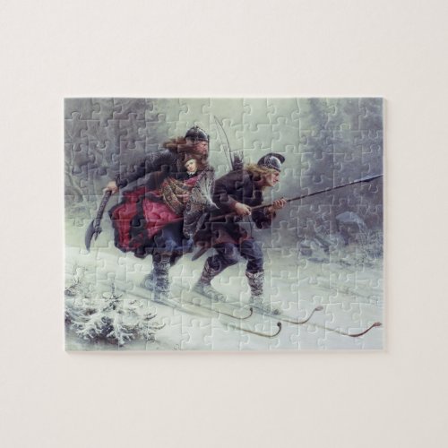 Skiing Birchlegs Crossing the Mountain Jigsaw Puzzle