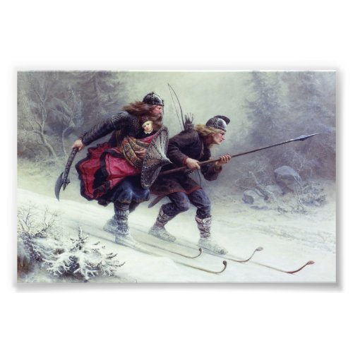 Skiing Birchlegs Crossing the Mountain Photo Print
