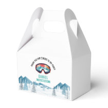 Skiing Birthday Party Snowboard  Favor Boxes