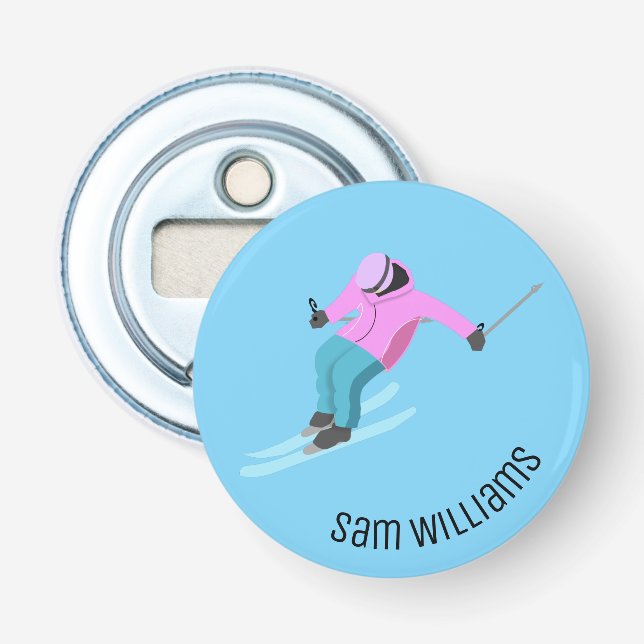 Skiing Bottle Opener (Front)