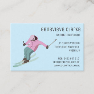 Skiing Business Card