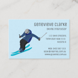 Skiing Business Card