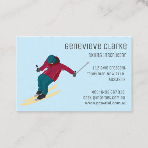 Skiing Business Card