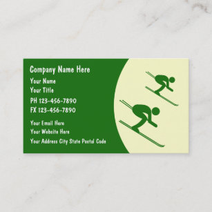 Skiing Business Cards