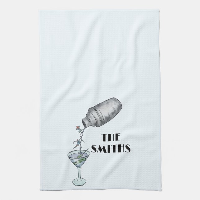 Skiing cabin  kitchen towel (Vertical)