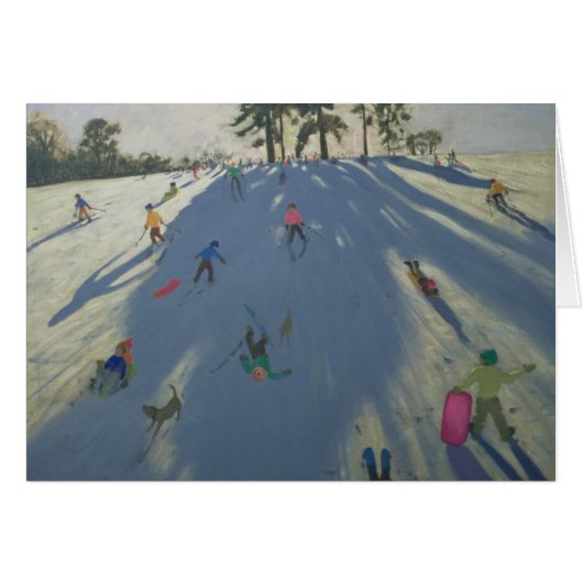 Skiing Calke Abbey Derby Cards (Front Horizontal)