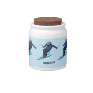 Skiing Candy Jar