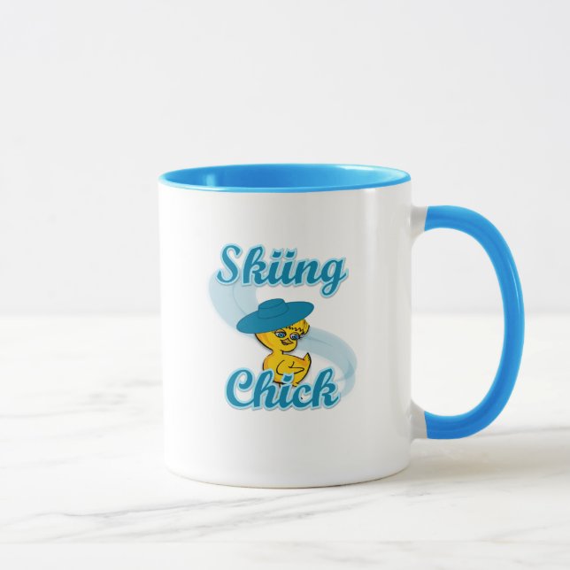 Skiing Chick #3 Mug (Right)
