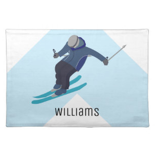 Skiing Cloth Placemat