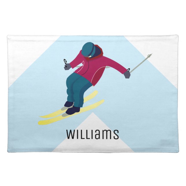 Skiing Cloth Placemat (Front)
