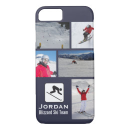 Skiing Club Ski Team Skier Custom Photo Collage iPhone 8/7 Case