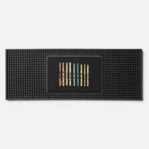 Skiing - Collection of ski boards Bar Mat