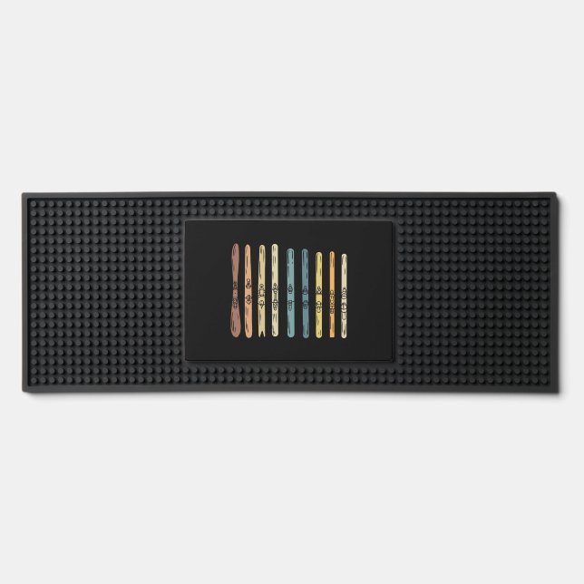 Skiing - Collection of ski boards Bar Mat (Front)