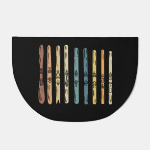 Skiing - Collection of ski boards Doormat