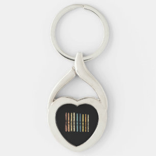 Skiing - Collection of ski boards Keychain