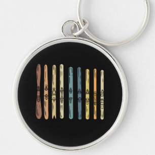 Skiing - Collection of ski boards Keychain