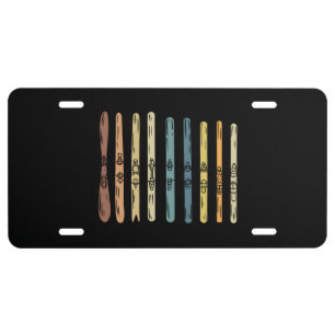 Skiing - Collection of ski boards License Plate