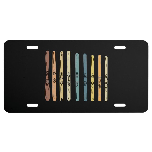 Skiing - Collection of ski boards License Plate (Front)