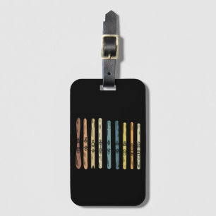 Skiing - Collection of ski boards Luggage Tag