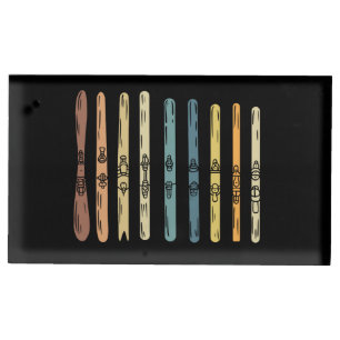 Skiing - Collection of ski boards Place Card Holder