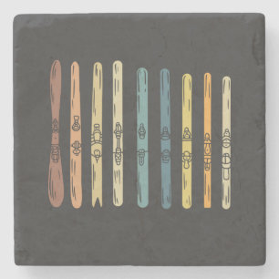 Skiing - Collection of ski boards Stone Coaster