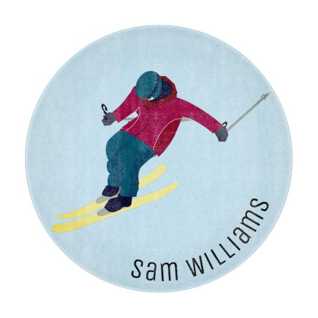 Skiing Cutting Board (Front)