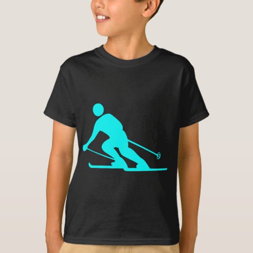 Skiing _ Cyan T_Shirt