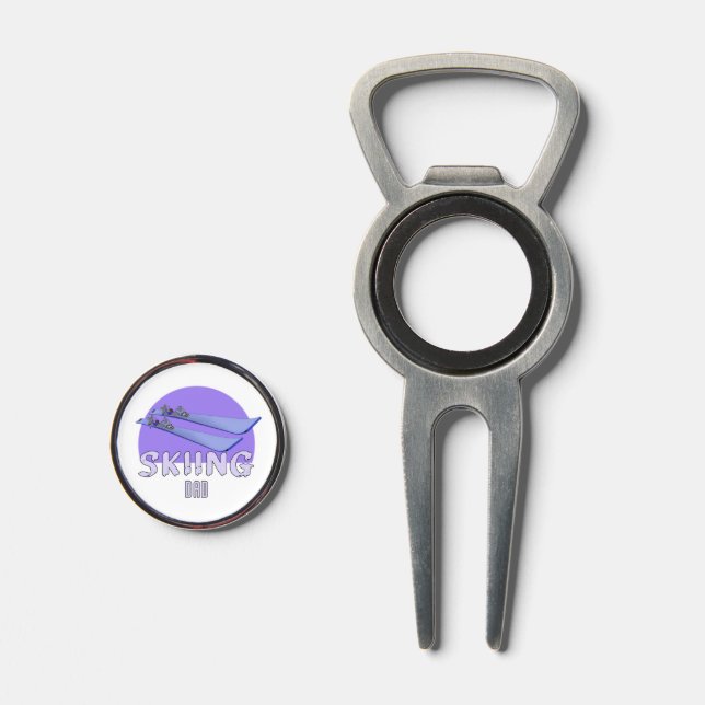 Skiing Dad Divot Tool (Front (Open))
