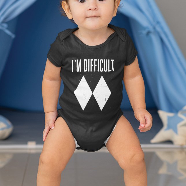 Skiing Daughter Birthday Winter Sports Novelty Baby Bodysuit (Creator Uploaded)