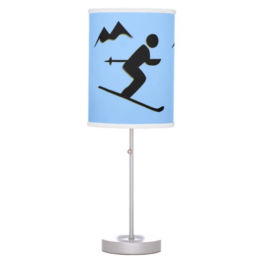 Skiing Design Table Lamp Shade (Front)