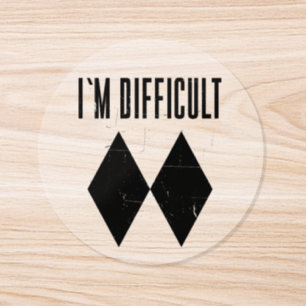 Skiing Double Black Diamond Novelty Classic Round Sticker