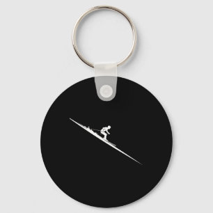 Skiing Downhill Freestyle Skier Extreme Winter Spo Keychain