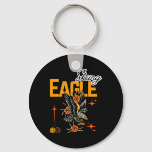 Skiing Eagle  Keychain