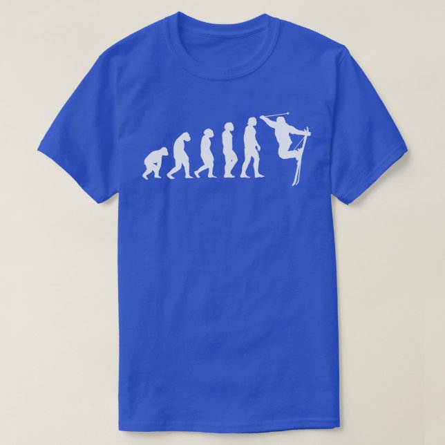 Skiing Evolution Gift 1 T-Shirt (Design Front)