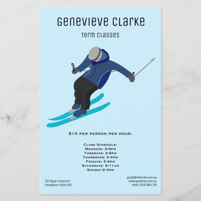 Skiing Flyer (Front)