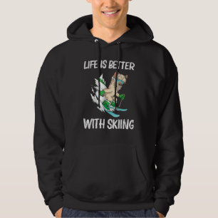 Skiing For Men Women Ski Freestyle Skier Snowboard Hoodie
