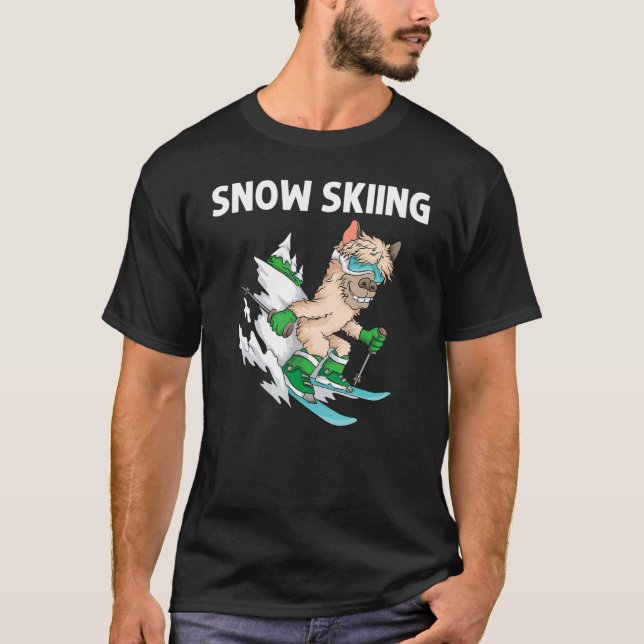 Skiing For Men Women Ski Freestyle Skier Snowboard T-Shirt (Front)