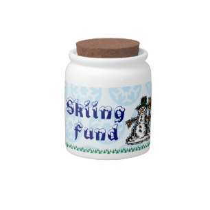 Skiing Fund Candy Jar