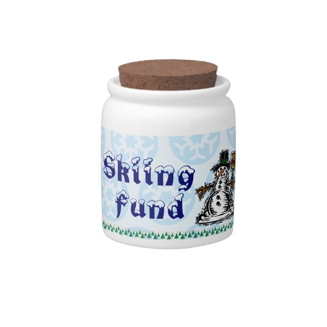 Skiing Fund Candy Jar (Front)