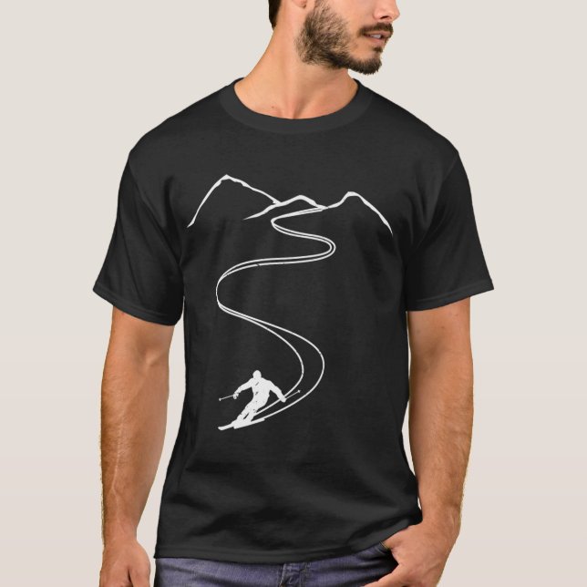 Skiing Gift For Skier friend girl T-Shirt (Front)