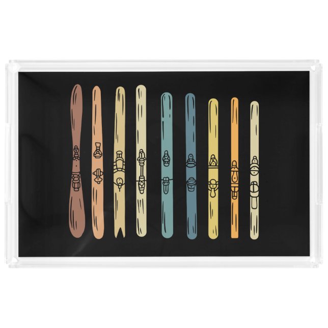 Skiing Gifts Acrylic Tray (Front)