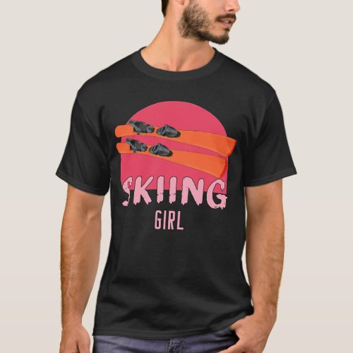 Skiing Girl T_Shirt