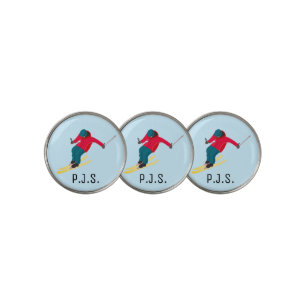 Skiing Golf Ball Marker