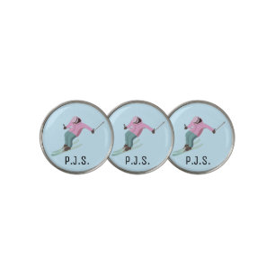 Skiing Golf Ball Marker