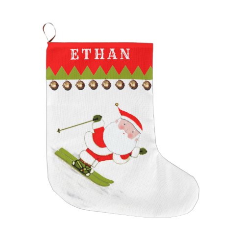 Skiing Holidays Large Christmas Stocking