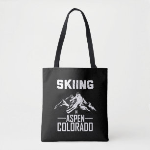 Skiing in Aspen Colorado  Tote Bag